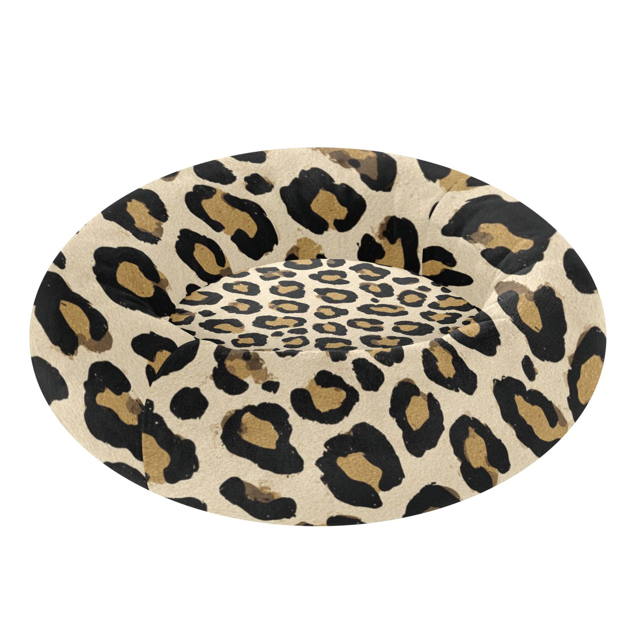 Pet Bed Pet Mat Cozy Removable & Washable Comfort For Cats And Dogs Leopard Print Vector