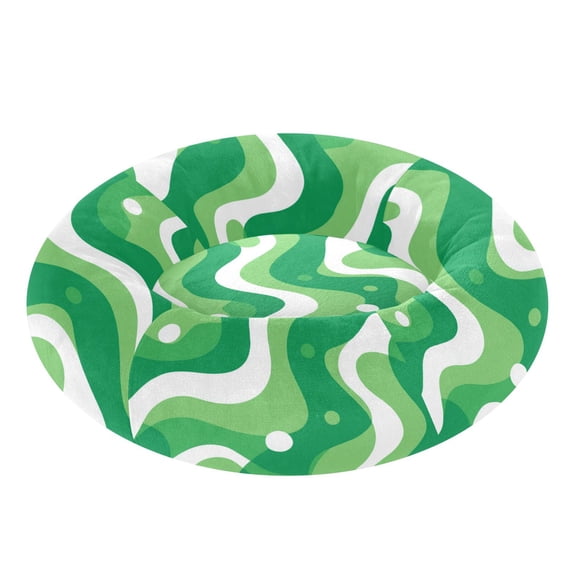 Pet Bed Pet Mat Cozy Removable & Washable Comfort For Cats And Dogs Light Green Flowing Lines