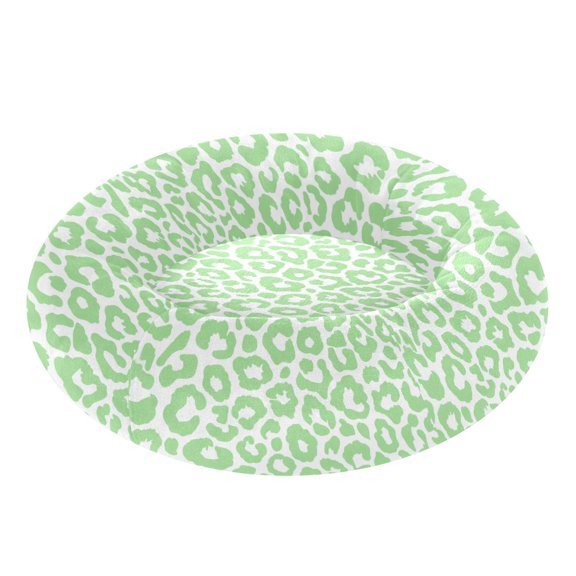 Pet Bed Pet Mat Cozy Removable & Washable Comfort For Cats And Dogs Light Green White Leopard Pattern