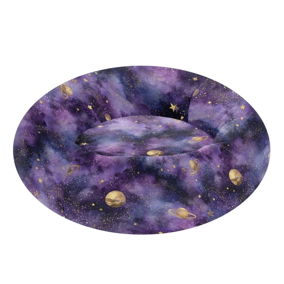 Pet Bed Pet Mat Cozy Removable & Washable Comfort For Cats And Dogs Luxury Space Planets Pattern