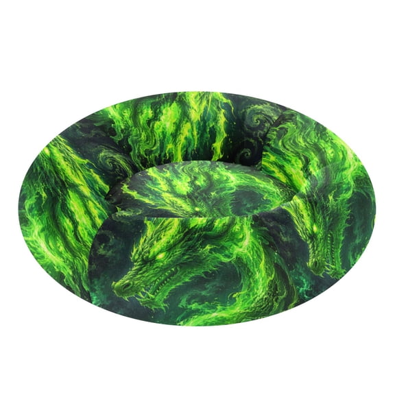 Pet Bed Pet Mat Cozy Removable & Washable Comfort For Cats And Dogs Mythical Green Dragon Flame