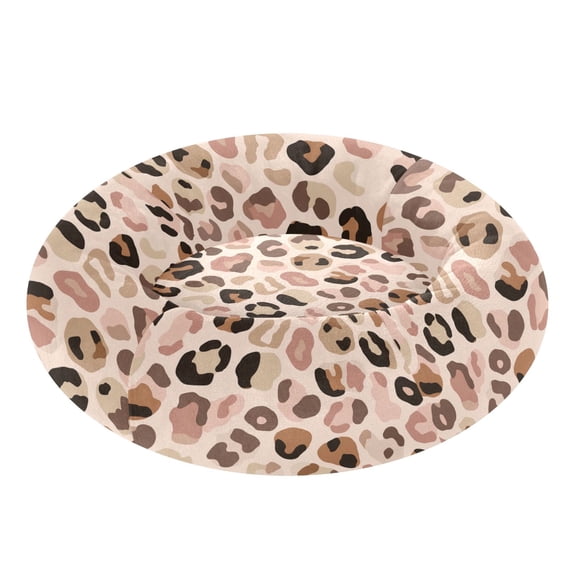 Pet Bed Pet Mat Cozy Removable & Washable Comfort For Cats And Dogs Natural Tone Leopard Print