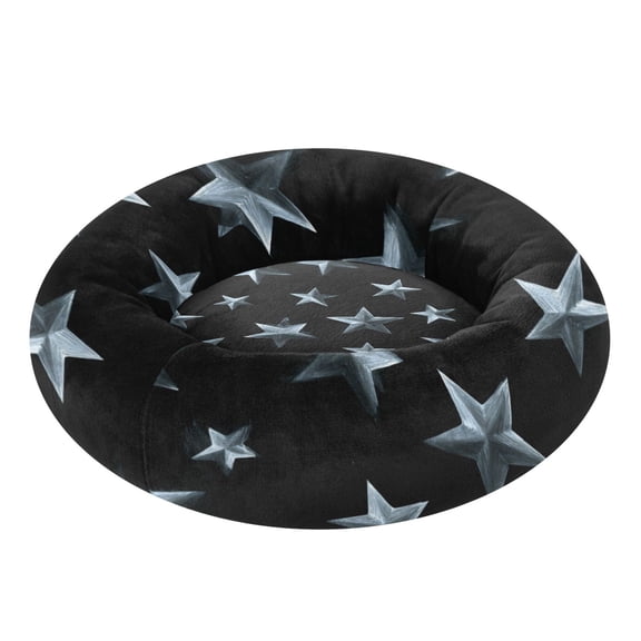 Pet Bed Pet Mat Cozy Removable & Washable Comfort For Cats And Dogs Shiny Silver Stars Pattern