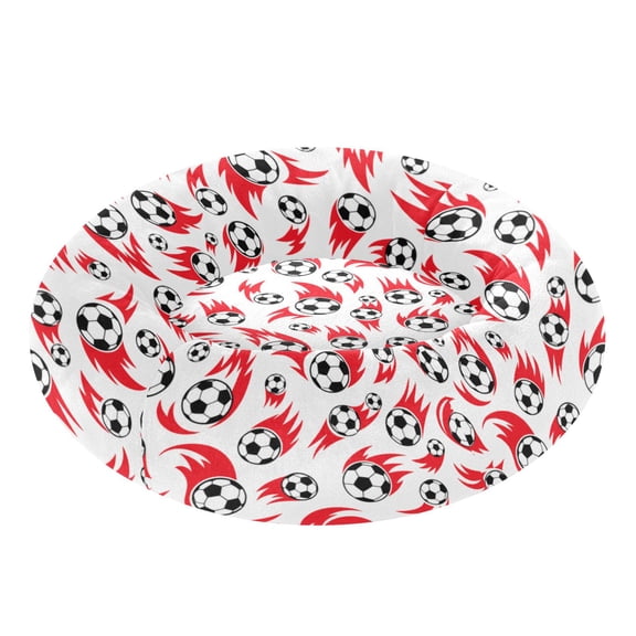 Pet Bed Pet Mat Cozy Removable & Washable Comfort For Cats And Dogs Soccer Ball Flame Pattern