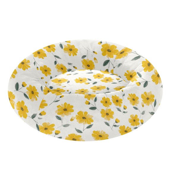 Pet Bed Pet Mat Cozy Removable & Washable Comfort For Cats And Dogs Spring Yellow Daisy Floral
