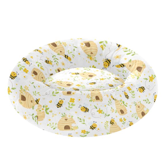 Pet Bed Pet Mat Cozy Removable & Washable Comfort For Cats And Dogs Sweet Honey Bee Pattern