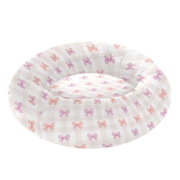Pet Bed Pet Mat Cozy Removable & Washable Comfort For Cats And Dogs Sweet Pastel Bow Pattern