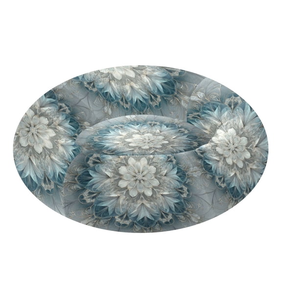 Pet Bed Pet Mat Cozy Removable & Washable Comfort For Cats And Dogs Swirls Of Light Blue