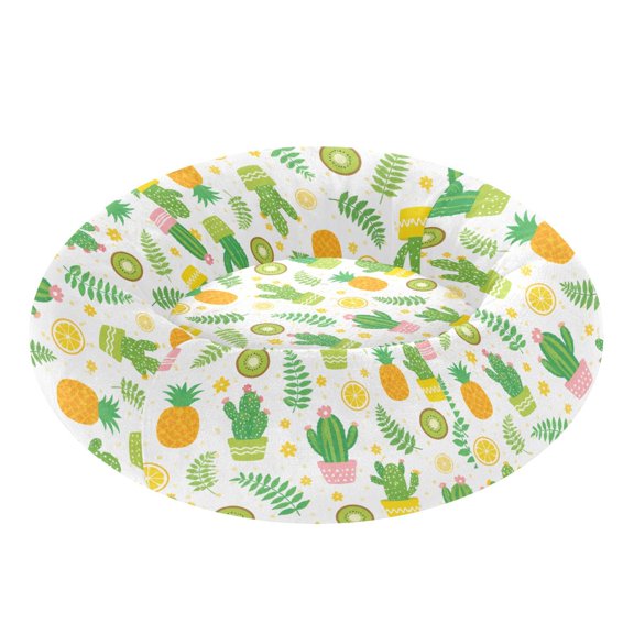 Pet Bed Pet Mat Cozy Removable & Washable Comfort For Cats And Dogs Tropical Cactus Fruit Pattern
