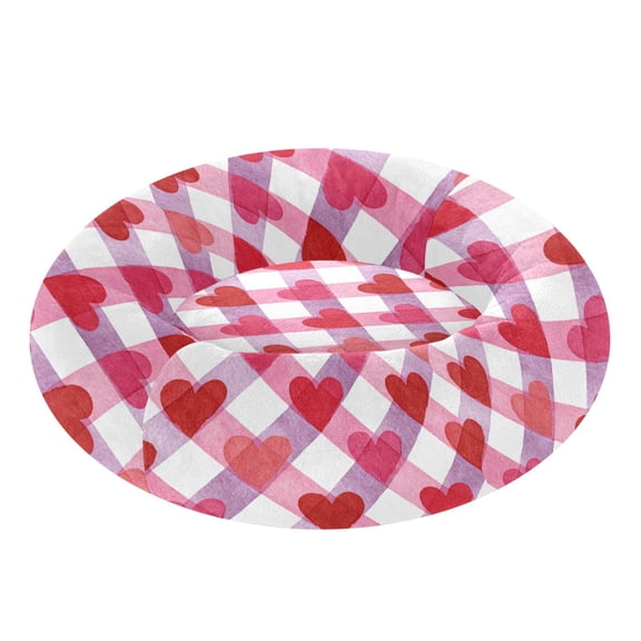 Pet Bed Pet Mat Cozy Removable & Washable Comfort For Cats And Dogs Valentine Gingham Dreams
