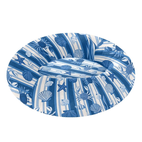 Pet Bed Pet Mat Cozy Removable & Washable Comfort For Cats And Dogs Vibrant Indigo Beach Print