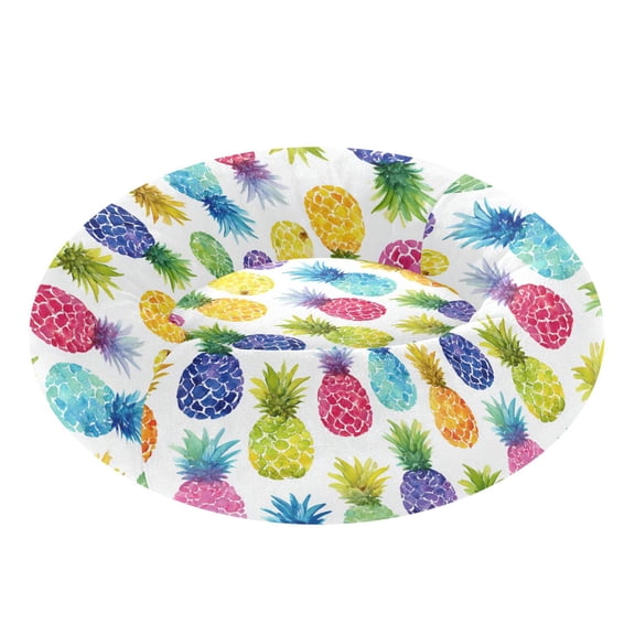 Pet Bed Pet Mat Cozy Removable & Washable Comfort For Cats And Dogs Vibrant Watercolor Pineapples