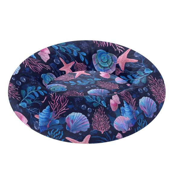 Pet Bed Pet Mat Cozy Removable & Washable Comfort For Cats And Dogs Whimsical Underwater Ocean Print