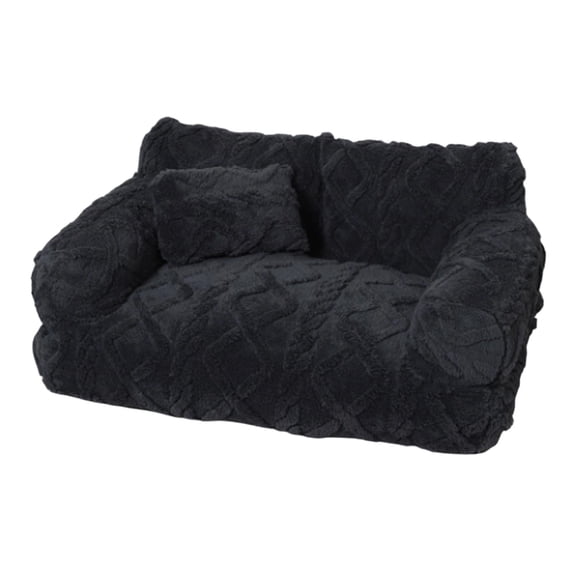 Pet Bed Washable Cushion, Cozy Elevated Sofa for Cats Small Dogs, Soft Cotton Cover Removable, Non Slip Base Indoor Living Room Bedroom Balcony Use