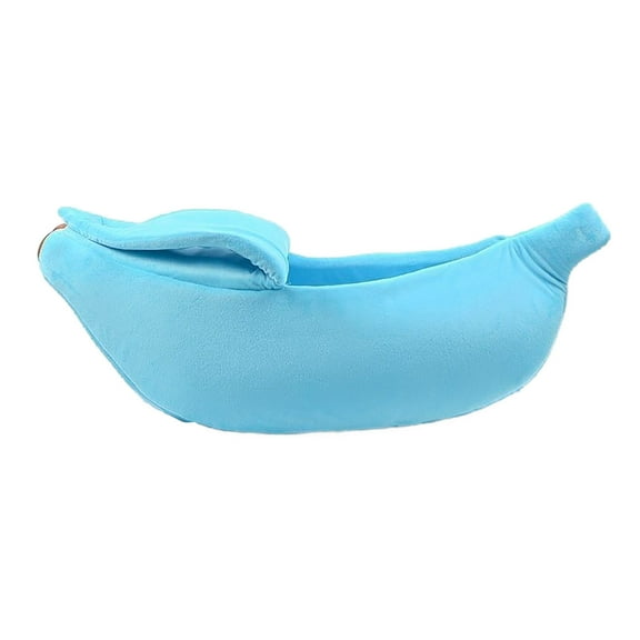 Pet Bed for Cats and Dogs Portable Warm Comfortable Banana Shaped Mat Bed Durable Cute Pet Sleeping Cushion for Small to Medium Safe Cozy Design