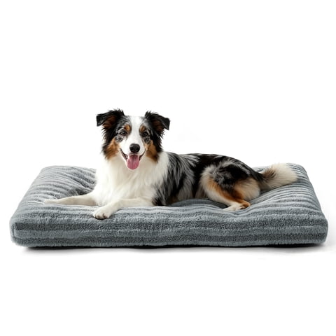 Dog Crate Beds for Medium Sized Dogs, Large dog bed, Washable Dogs Pillow, Pet Kennel Pillow, Pet Bed, Gray, 35inch
