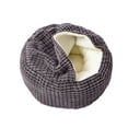 thumbnail image 1 of Cozy Round Hooded Pet Bed with Attached Soft Blanket Calming Cuddler Burrow for Dogs and Cats - Bottom Comfortable Rest, 1 of 4