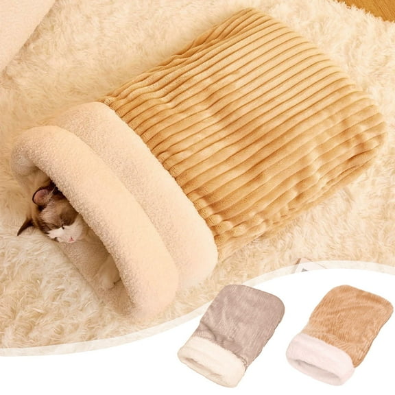 Pet Beds Cats Bed Cave Sleeping Bag Winter Warmth Pet Mat Self Warming Pad Sack For Cats And Small Dog