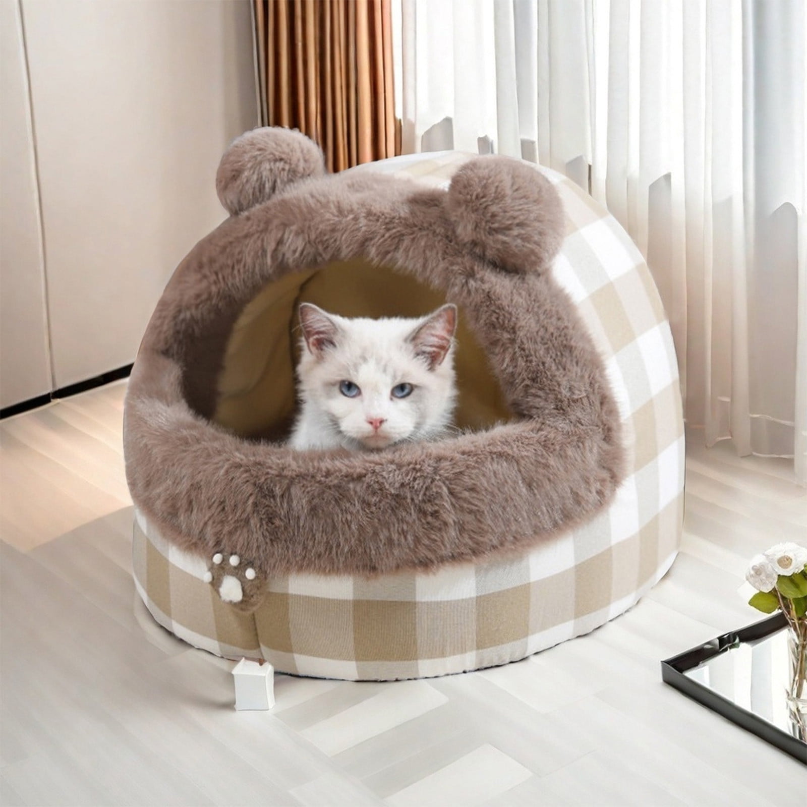 Pet Beds Cats Beds For Indoor Cats Cats House For Pet Large Cats Cave For Pet Bed Foldable Multifunctional Cats Beds And Furniture With Cats And Mat