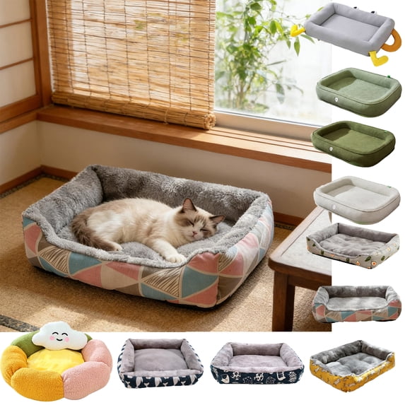 Pet Beds For Cats Dogs Winter Warm Pet Bed All Season Small And Large Dog Pet Cats Dog Removable Washable Waterproof Bed