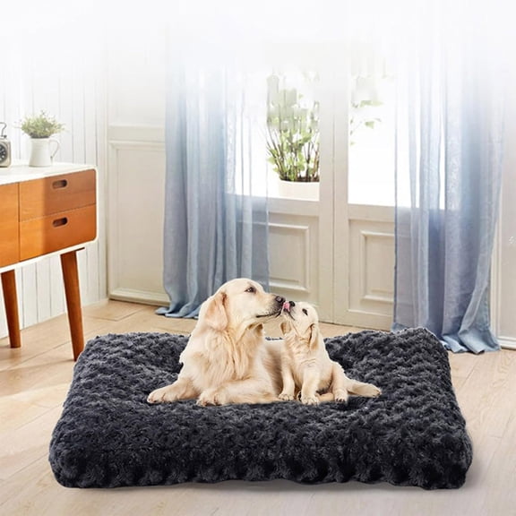 Pet Beds Orthopedic Foam Mattress for with Removable Washable Cover Non- Foundation Crate Friendly Sleep Solution for Anxiety and Comfort