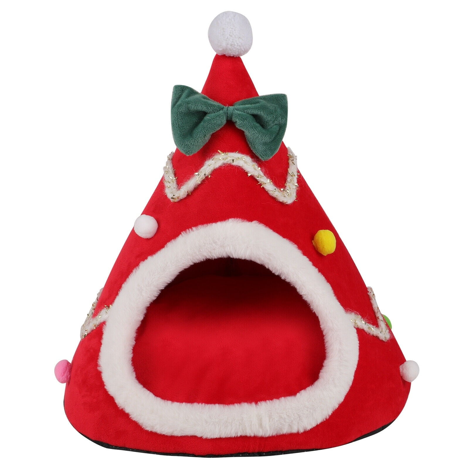Pet Bedspet Cat Bed Kitty Tent House Nest For Small Dog Christmas Tree