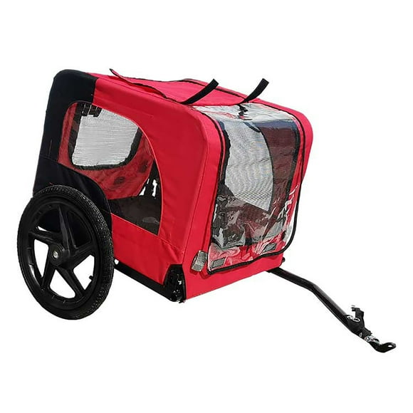 Pet Bike Trailer Dog Cart for Bicycle,Suitable for Small and Medium Pets, Easy Folding Cart Frame, Quick Release Wheel, Non-Slip Floor, Internal Leash