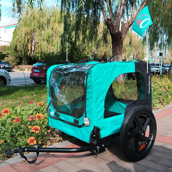 Pet Bike Trailer With Wheels Foldable Pet Jogging Stroller Bike Dog Trailer Premium Dogs Bicycle Carrier For Small And Large Pet