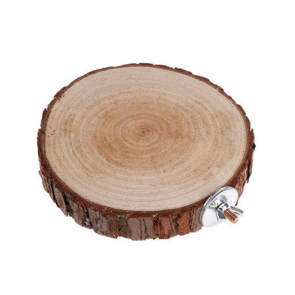 Pet Bird Cage Perch Platform Round Wooden Stand Board For Chinchilla Squi