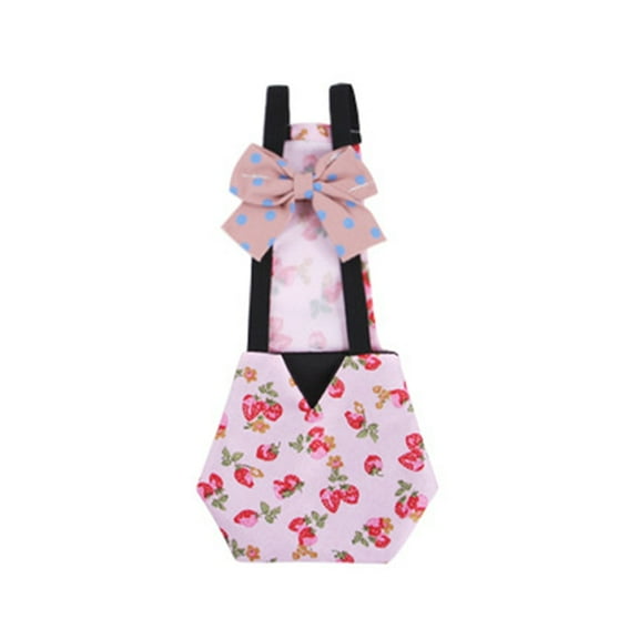 Pet Bird Diapers Chicken Print Pattern With Bow For Ducks Geese Chickens, Adjustable Elastic Reusable Inner Pocket, High Quality Cloth Washable Odor Control