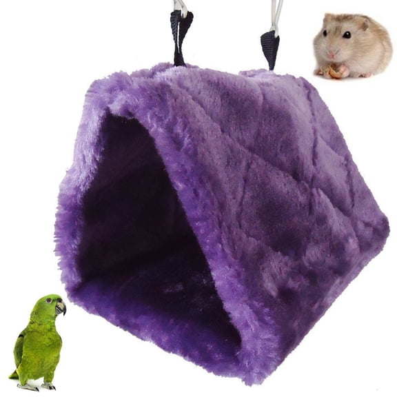 Pet Bird Parrot Hamster Plush Hanging Triangle Hammock Nest House Sleeping Bed