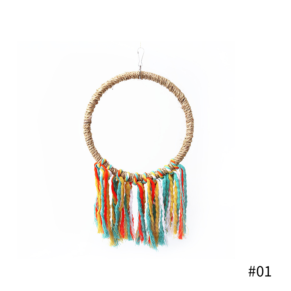 Image showcasing Pet Bird Parrot Toy Cotton Rope Circle Toys Chewing Bite Parrot Perch ...