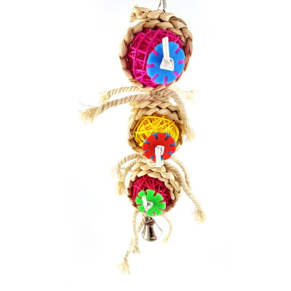 Pet Bird Swing Toy With Hanging Bell, Interactive Chew And Climb Toy For Small Parakeets Cockatiels, Safe Bird Cage Accessory For Parrots