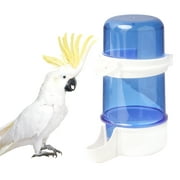 Pet Bird Water Feeder，Automatic Water Dispenser, 13.5Fl Oz Hanging Parrot Water Feeder for Cage, Parakeets, Lovebirds, Cockatiels (Blue)