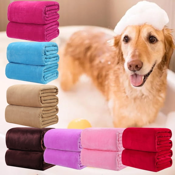 Pet Blanket*1 Solid Color Blanket Flannel Blanket Coral Velvet Gift Blanket Yoga Air Conditioning Cover Blanket Pet Blanket Blanket