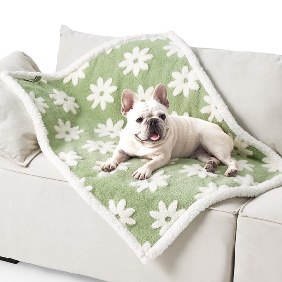 Pet Blanket, Liquid Pee Proof Dog Blanket for Sofa Bed Couch, Reversible Sherpa Fleece Furniture Protector Cover for Small Medium Large Dogs Cats,