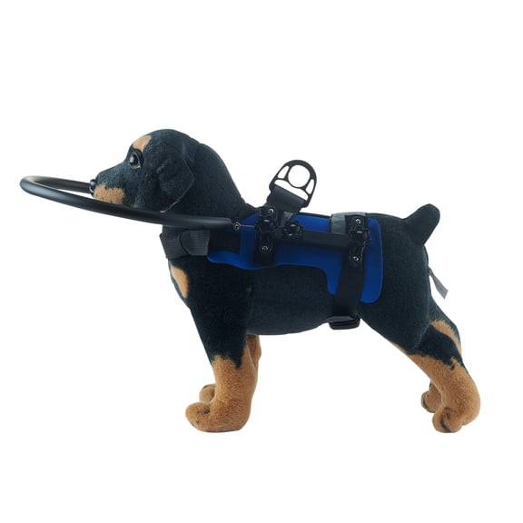 Pet Blind Halo Harness, Adjustable Portable Blue, 1 Pack Protective Collar Vest, Anti Collision Guard for Blind Visually Impaired Dogs to Avoid Obstacles Walking Safely Indoors Outdoors