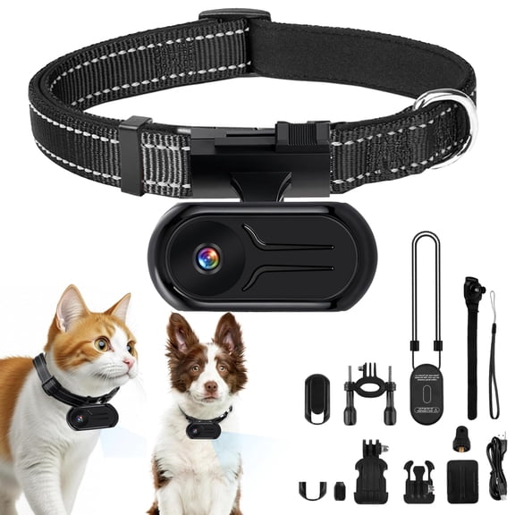 Pet Body Camera with Video Records, 2K Sports Camera, Mini Action Camera, Pet Collar Camera for Pet Supplies/Stuff, Wearable POV Camera for Cycling Vlogging Travel, Motorcycle