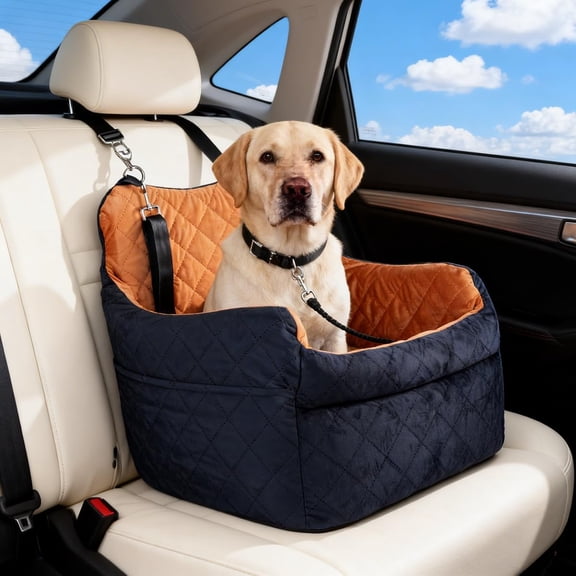 Pet Booster Seat Black and orange M For Small Dogs