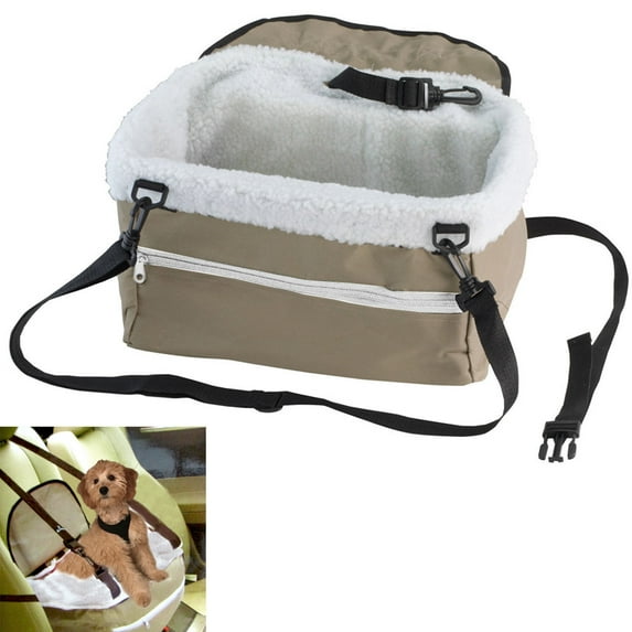 Pet Booster Seat Car Safety Dog Carrier Leash Belt Adjustable Travel !