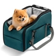 thumbnail image 1 of Pet Booster Seat For Cars, Dog Car Carrier With Safety Harness, Portable Travel Vehicle Pet Bed for Small Dogs, Cats Easy-Clean & Sturdy Construction, Green, 1 of 10
