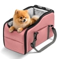 thumbnail image 1 of Pet Booster Seat For Cars, Dog Car Carrier With Safety Harness, Portable Travel Vehicle Pet Bed for Small Dogs, Cats Easy-Clean & Sturdy Construction, Pink, 1 of 10