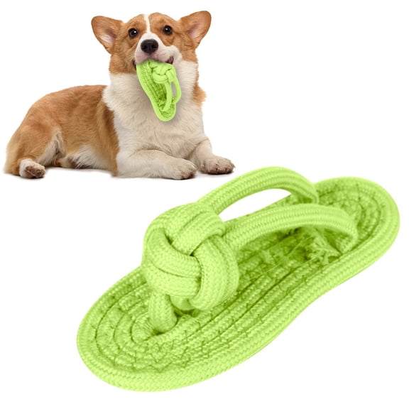 Pet Boot, Cotton Rope Dog Chew Toy Slipper, Candy Colored Braided Rope Chew for Teeth Cleaning, Puppy Teething Toys for Small Medium Dogs