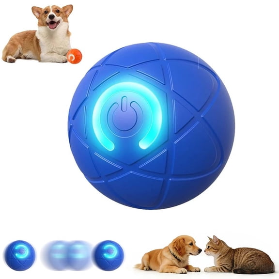 Pet Bounce Ball for Dogs,USB Self Moving Dog Toy, TPR Motion Activated Electric Rolling Ball,Vibrating Dog Ball, Electric Automatic Rolling Moving Jumping Dog Toy Ball for Pets Indoor & Outdoor Fun