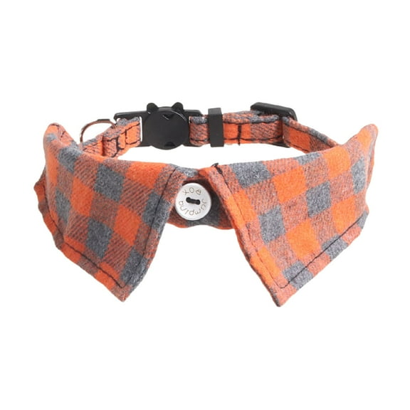 Pet Bow Tie,Collar Breakaway With Cute Bow Tie And Bell Plaid For Adjustable Safety(9.8-11",A)