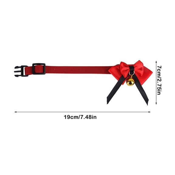 Pet Bow Tie, Pet Tuxedo Bowtie With Bell, 1Pc Adjustable Cat Dog Bowtie For Special Occasions, Red Bow Pet Necktie Collar Accessory