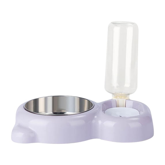 Pet Bowl, Automatic Double Dog Feeding Water Bowl Adjustable Hanging Food Rice Bowl, Easy Clean Large Capacity Feeder with Convenient Design for Dogs Cats Indoor Home Travel
