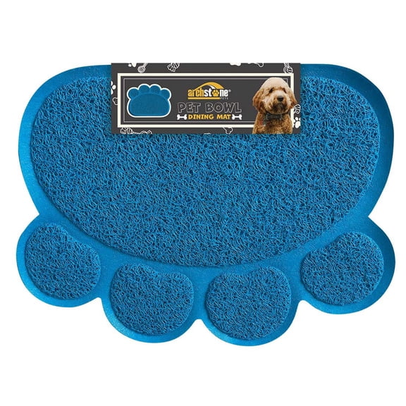 Pet Bowl Dining Mat Pawprint Shape
