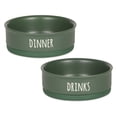 thumbnail image 1 of Pet Bowl - Dinner And Drinks Hunter Green - Medium 6Dx2H SET/2, 1 of 4