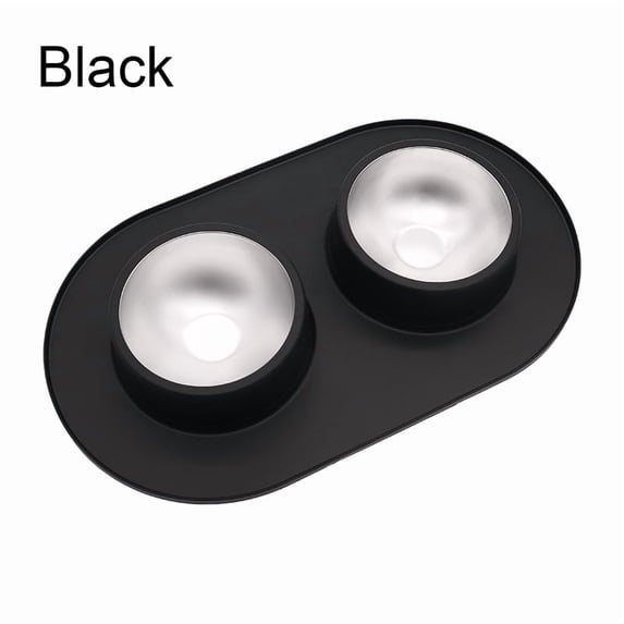 Pet Bowl Dog Cat Basic Food and Water Bowl Set Feeding Bowl Cat Bowl Stainless Steel Leak Proof and Anti Overturning Double Bowl